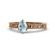 1 - Florian Classic 7x5 mm Oval Cut Aquamarine Solitaire Engagement Ring 