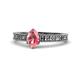 1 - Florian Classic 7x5 mm Oval Cut Pink Tourmaline Solitaire Engagement Ring 