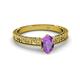 2 - Florian Classic 7x5 mm Oval Cut Amethyst Solitaire Engagement Ring 