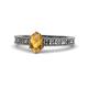 1 - Florian Classic 7x5 mm Oval Cut Citrine Solitaire Engagement Ring 