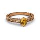 2 - Florian Classic 7x5 mm Oval Cut Citrine Solitaire Engagement Ring 