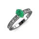 3 - Florian Classic 7x5 mm Oval Cut Emerald Solitaire Engagement Ring 