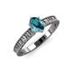 3 - Florian Classic 7x5 mm Oval Cut London Blue Topaz Solitaire Engagement Ring 