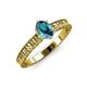 3 - Florian Classic 7x5 mm Oval Cut London Blue Topaz Solitaire Engagement Ring 