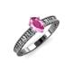 3 - Florian Classic 7x5 mm Oval Cut Pink Sapphire Solitaire Engagement Ring 