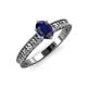 3 - Florian Classic 7x5 mm Oval Cut Blue Sapphire Solitaire Engagement Ring 
