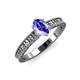 3 - Florian Classic 7x5 mm Oval Cut Tanzanite Solitaire Engagement Ring 