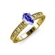 3 - Florian Classic 7x5 mm Oval Cut Tanzanite Solitaire Engagement Ring 