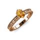 3 - Florian Classic 7x5 mm Oval Cut Citrine Solitaire Engagement Ring 