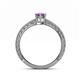 4 - Florian Classic 7x5 mm Oval Cut Amethyst Solitaire Engagement Ring 