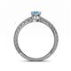 4 - Florian Classic 7x5 mm Oval Cut Blue Topaz Solitaire Engagement Ring 