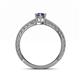 4 - Florian Classic 7x5 mm Oval Cut Iolite Solitaire Engagement Ring 