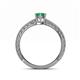 4 - Florian Classic 7x5 mm Oval Cut Emerald Solitaire Engagement Ring 