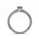 4 - Florian Classic 7x5 mm Oval Cut London Blue Topaz Solitaire Engagement Ring 