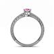 4 - Florian Classic 7x5 mm Oval Cut Pink Sapphire Solitaire Engagement Ring 
