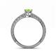 4 - Florian Classic 7x5 mm Oval Cut Peridot Solitaire Engagement Ring 