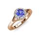 4 - Lyneth Desire Tanzanite and Diamond Halo Engagement Ring 