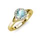 4 - Lyneth Desire Aquamarine and Diamond Halo Engagement Ring 