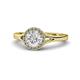 1 - Lyneth Desire Diamond Halo Engagement Ring 