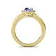 5 - Lyneth Desire Tanzanite and Diamond Halo Engagement Ring 