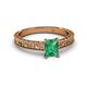2 - Florian Classic 7x5 mm Emerald Shape Emerald Solitaire Engagement Ring 