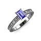 3 - Florian Classic 7x5 mm Emerald Shape Tanzanite Solitaire Engagement Ring 