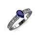 3 - Florian Classic 7x5 mm Pear Cut Blue Sapphire Solitaire Engagement Ring 