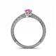 4 - Florian Classic 7x5 mm Pear Cut Pink Sapphire Solitaire Engagement Ring 