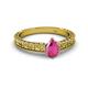 2 - Florian Classic 7x5 mm Pear Cut Pink Sapphire Solitaire Engagement Ring 