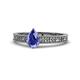 1 - Florian Classic 7x5 mm Pear Cut Tanzanite Solitaire Engagement Ring 