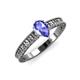 3 - Florian Classic 7x5 mm Pear Cut Tanzanite Solitaire Engagement Ring 