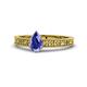 1 - Florian Classic 7x5 mm Pear Cut Tanzanite Solitaire Engagement Ring 