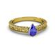 2 - Florian Classic 7x5 mm Pear Cut Tanzanite Solitaire Engagement Ring 