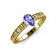 3 - Florian Classic 7x5 mm Pear Cut Tanzanite Solitaire Engagement Ring 