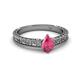 2 - Florian Classic 7x5 mm Pear Cut Pink Tourmaline Solitaire Engagement Ring 