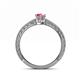 4 - Florian Classic 7x5 mm Pear Cut Pink Tourmaline Solitaire Engagement Ring 