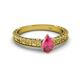 2 - Florian Classic 7x5 mm Pear Cut Pink Tourmaline Solitaire Engagement Ring 