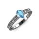 3 - Florian Classic 7x5 mm Pear Cut Blue Topaz Solitaire Engagement Ring 