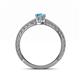 4 - Florian Classic 7x5 mm Pear Cut Blue Topaz Solitaire Engagement Ring 