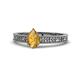 1 - Florian Classic 7x5 mm Pear Cut Citrine Solitaire Engagement Ring 