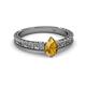 2 - Florian Classic 7x5 mm Pear Cut Citrine Solitaire Engagement Ring 