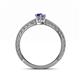 4 - Florian Classic 7x5 mm Pear Cut Iolite Solitaire Engagement Ring 