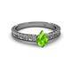 2 - Florian Classic 7x5 mm Pear Cut Peridot Solitaire Engagement Ring 