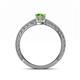4 - Florian Classic 7x5 mm Pear Cut Peridot Solitaire Engagement Ring 