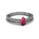 2 - Florian Classic 7x5 mm Pear Cut Rhodolite Garnet Solitaire Engagement Ring 