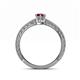 4 - Florian Classic 7x5 mm Pear Cut Rhodolite Garnet Solitaire Engagement Ring 