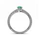 4 - Florian Classic 7x5 mm Pear Cut Emerald Solitaire Engagement Ring 