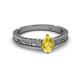 2 - Florian Classic 7x5 mm Pear Cut Yellow Sapphire Solitaire Engagement Ring 