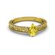 2 - Florian Classic 7x5 mm Pear Cut Yellow Sapphire Solitaire Engagement Ring 