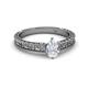2 - Florian Classic 7x5 mm Pear Cut White Sapphire Solitaire Engagement Ring 